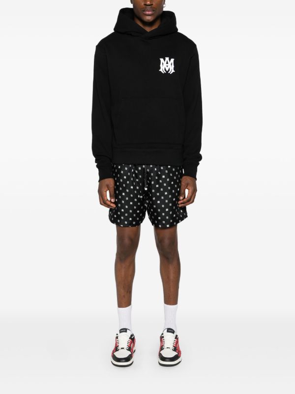 Browns AMIRI Black MA-Print Cotton Hoodie | Browns Hoodies