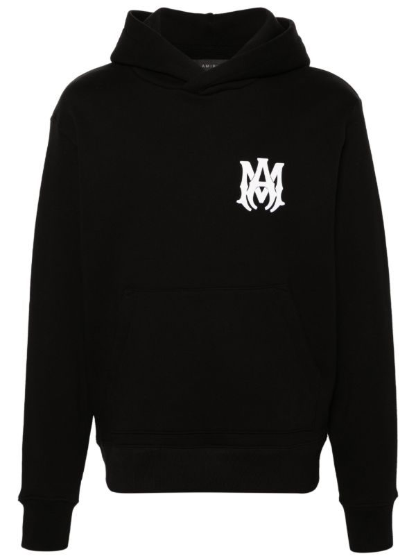 browns AMIRI Black MA-Print Cotton Hoodie | Browns Hoodies