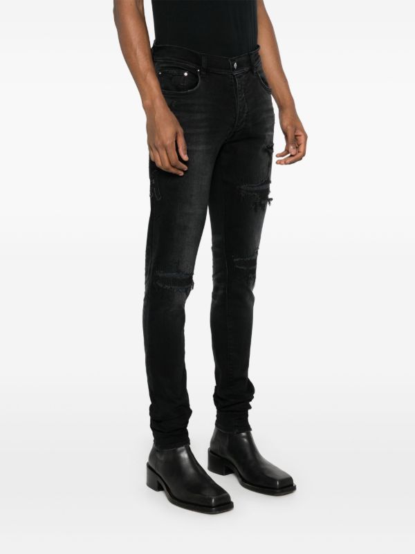 Browns AMIRI Black Ripped Skinny Jeans | Browns Skinny Jeans
