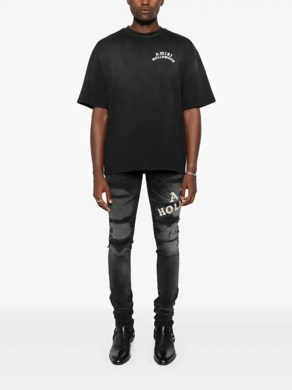 Browns AMIRI Hollywood Distressed-effect Skinny Jeans | Browns Skinny Jeans