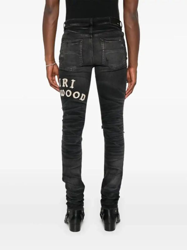 Browns AMIRI Hollywood Distressed-effect Skinny Jeans | Browns Skinny Jeans