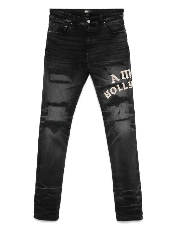 browns AMIRI Hollywood distressed-effect skinny jeans | Browns Skinny Jeans