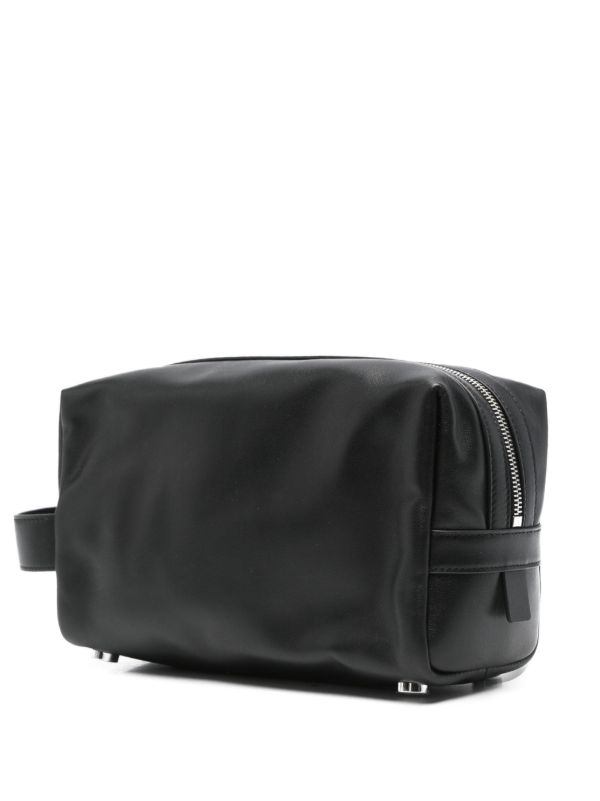 Browns AMIRI Logo-appliqué Leather Wash Bag | Browns Toiletry Bags