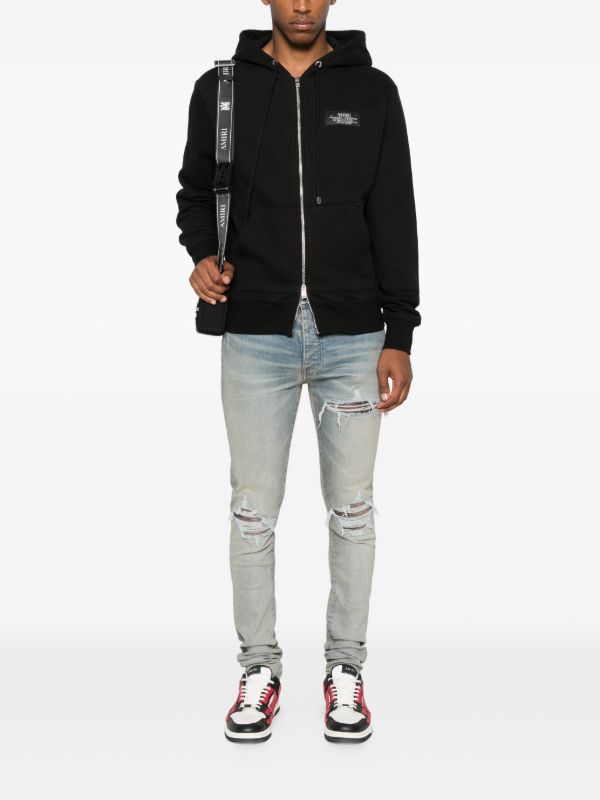 Browns AMIRI Logo-plaque Zip-up Hoodie | Browns Hoodies