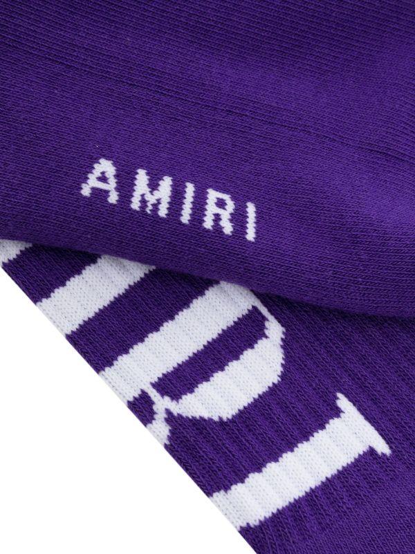Browns AMIRI Purple Solid Core Logo Socks | Browns Socks