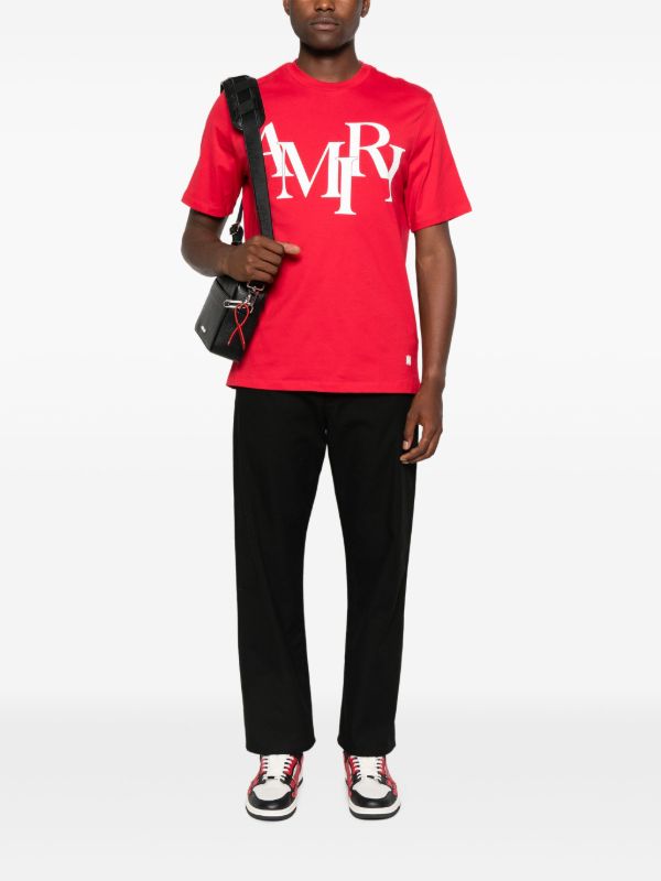 Browns AMIRI Staggered Logo-print T-shirt | Browns T-Shirts