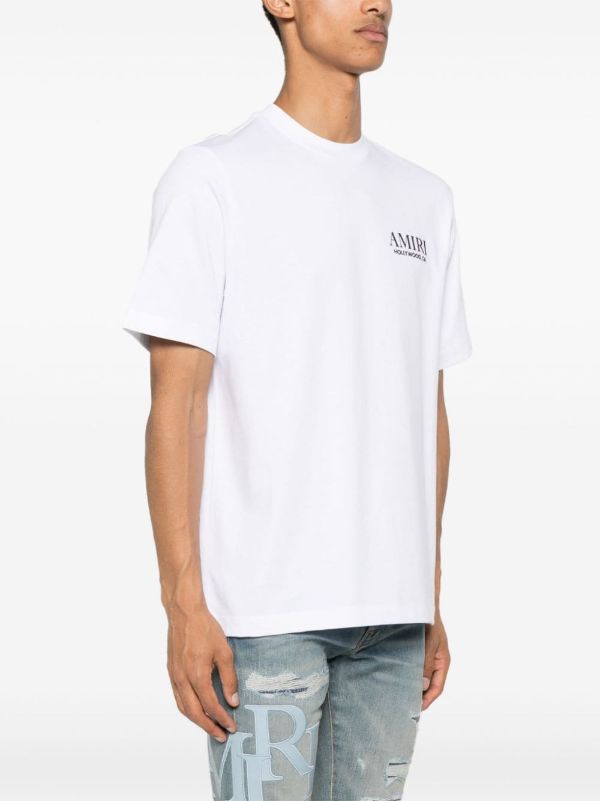 Browns AMIRI White Bones Stacked Cotton T-Shirt | Browns T-Shirts