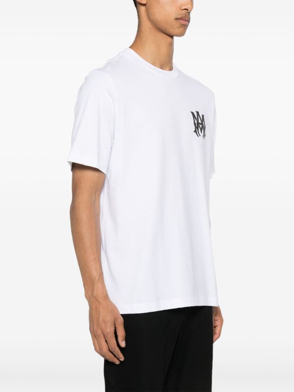 Browns AMIRI White Logo-Print Cotton T-Shirt | Browns T-Shirts