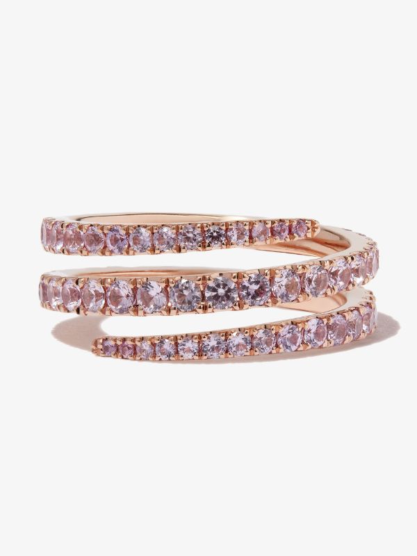 Browns Anita Ko 18K Rose Gold Coiled Sapphire Ring | Browns Fine Rings
