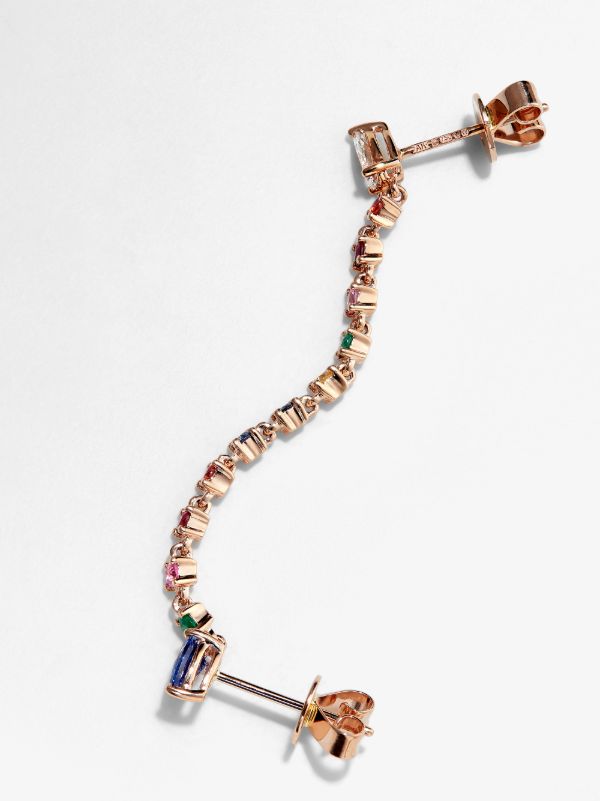 Browns Anita Ko 18K Rose Gold Diamond And Sapphire Earring | Browns Fine Earrings