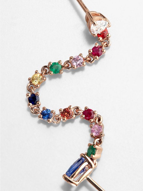 Browns Anita Ko 18K Rose Gold Diamond And Sapphire Earring | Browns Fine Earrings