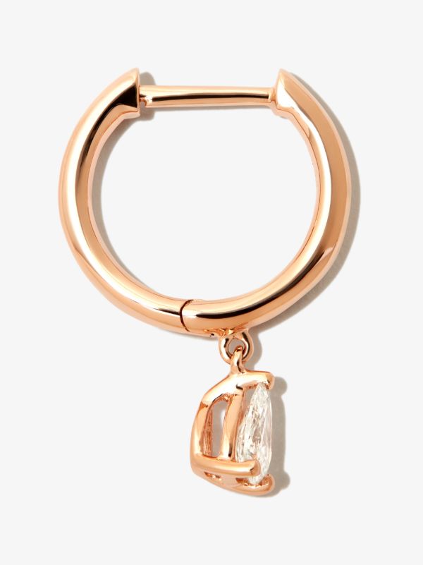 Browns Anita Ko 18K Rose Gold Diamond Huggie Hoop Earring | Browns Fine Earrings
