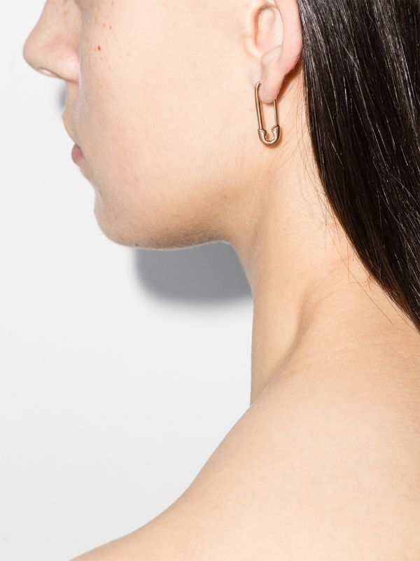 Browns Anita Ko 18K Rose Gold Safety Pin Earring | Browns Fine Earrings
