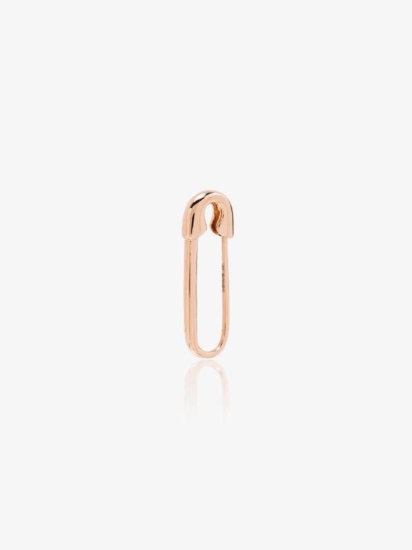 browns Anita Ko 18K rose gold safety pin earring | Browns Fine Earrings