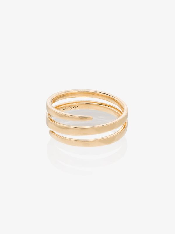 browns Anita Ko 18K yellow gold Coil ring | Browns Fine Rings
