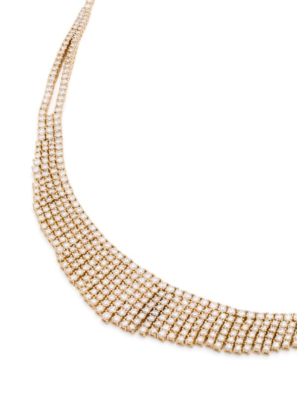 Browns Anita Ko 18K Yellow Gold Diamond Mesh Necklace | Browns Fine Necklaces