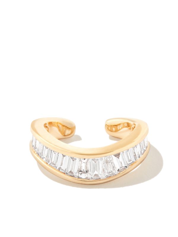 browns Anita Ko 18K yellow gold diamond single ear cuff | Browns Fine Earrings