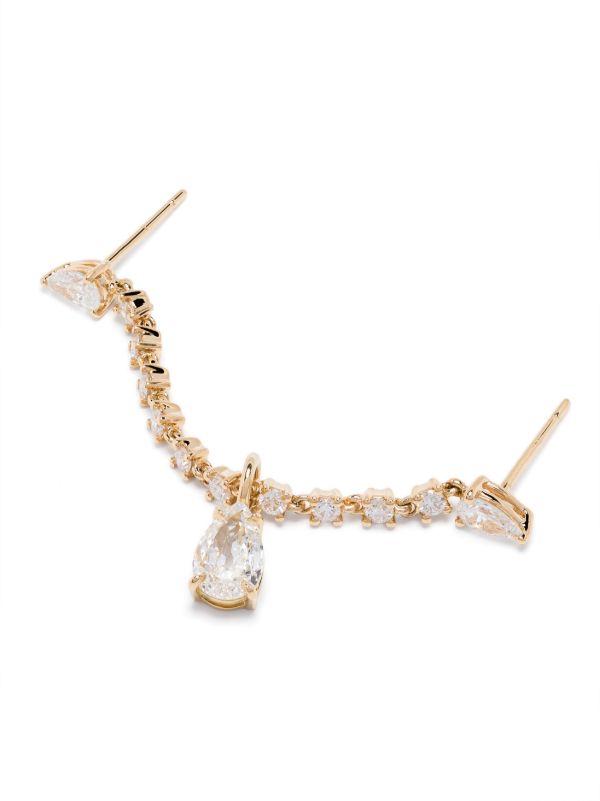 Browns Anita Ko 18K Yellow Gold Double Piercing Diamond Earrings | Browns Fine Earrings