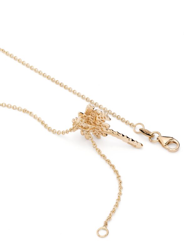Browns Anita Ko 18K Yellow Gold Palm Tree Diamond Necklace | Browns Fine Necklaces