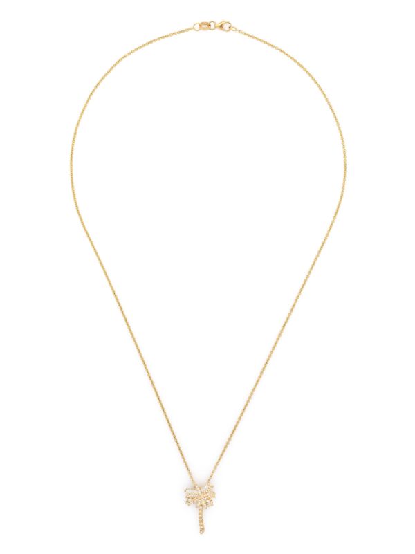 browns Anita Ko 18K Yellow Gold Palm Tree Diamond Necklace | Browns Fine Necklaces