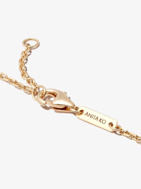 Browns Anita Ko 18K Yellow Gold Small Palm Leaf Diamond Bracelet | Browns Fine Bracelets
