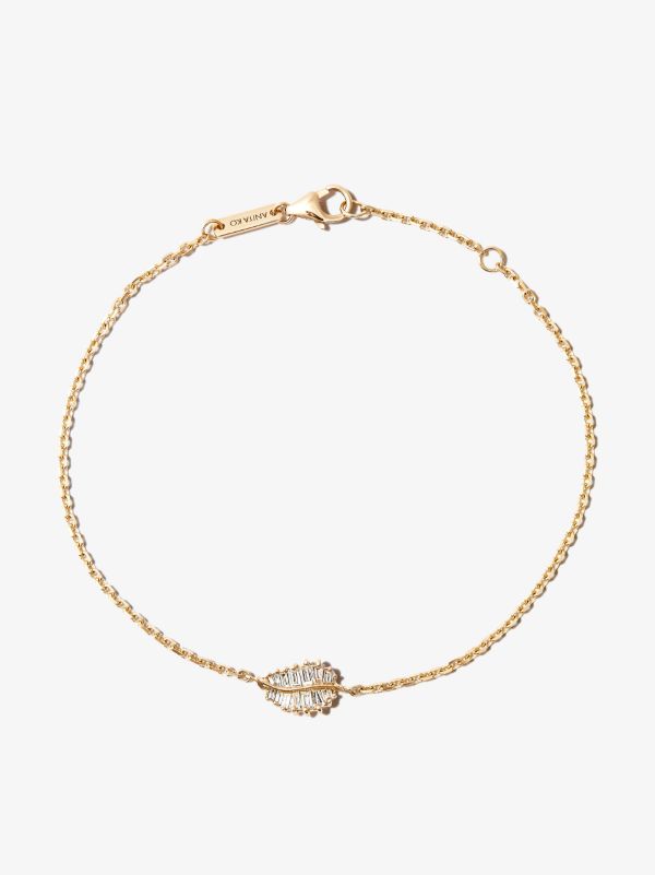 browns Anita Ko 18K Yellow Gold Small Palm Leaf Diamond Bracelet | Browns Fine Bracelets