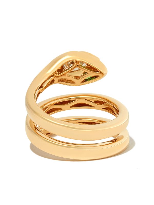 Browns Anita Ko 18K Yellow Gold Snake Coil Diamond Pavé Ring | Browns Fine Rings