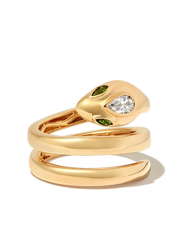 browns Anita Ko 18K yellow gold snake coil ring | Browns Fine Rings