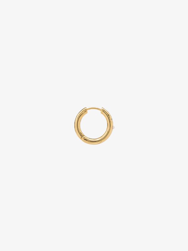 Browns Anni Lu Gold-plated Brigitte Pearl Hoop Earrings | Browns Earrings