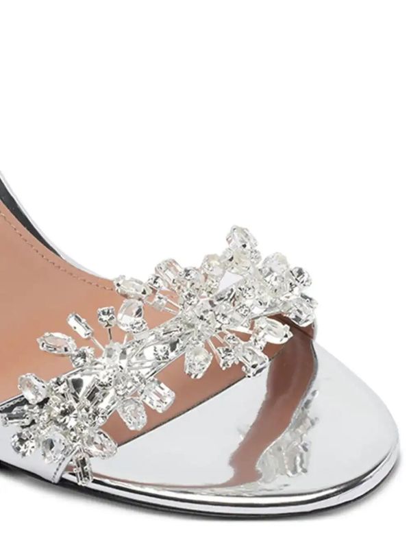 Browns Aquazzura 85mm Crystal-embellished Slingback Sandals | Browns Pumps