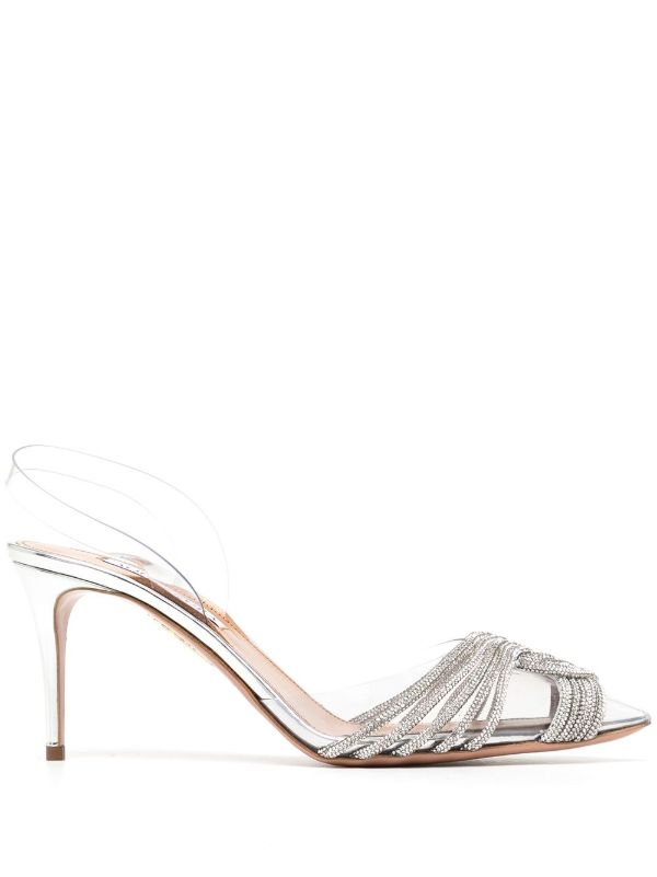 browns Aquazzura Green Gatsby 80 Slingback Pumps | Browns Pumps