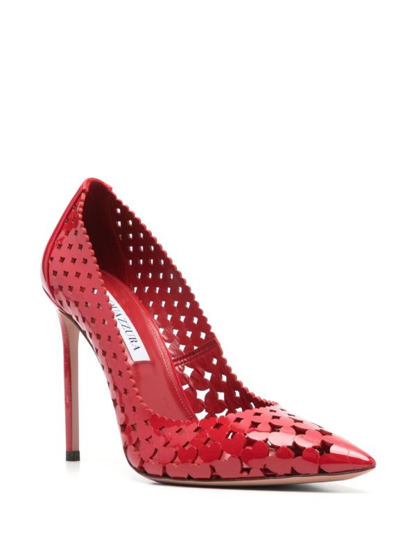 Browns Aquazzura Red 105mm Amourose Pumps | Browns Pumps