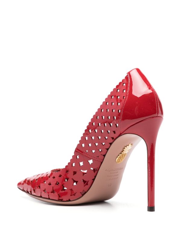 Browns Aquazzura Red 105mm Amourose Pumps | Browns Pumps