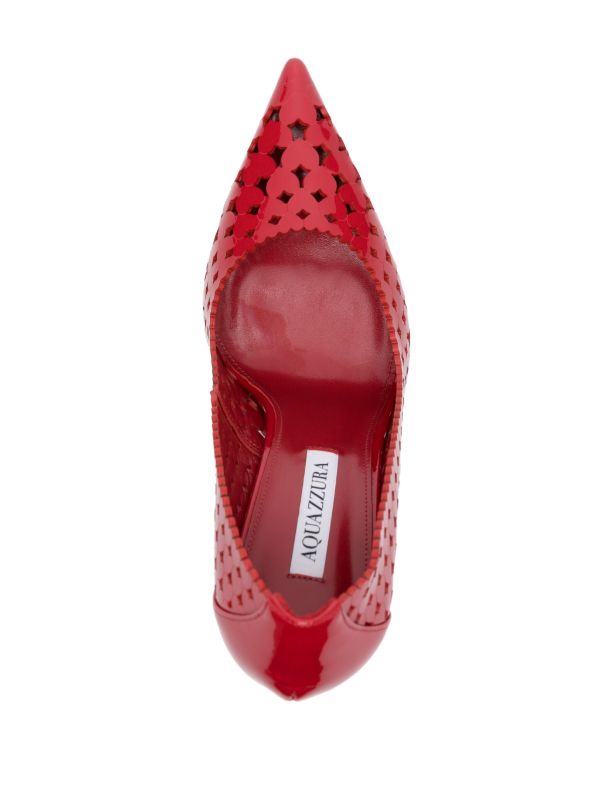 Browns Aquazzura Red 105mm Amourose Pumps | Browns Pumps