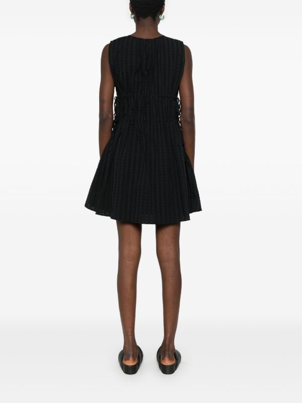 Browns Asceno Black Ribbed A-line Mini Dress | Browns Day Dresses