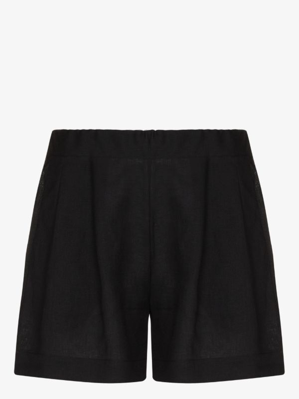 browns Asceno Black Zurich linen shorts | Browns Short & Mini Shorts