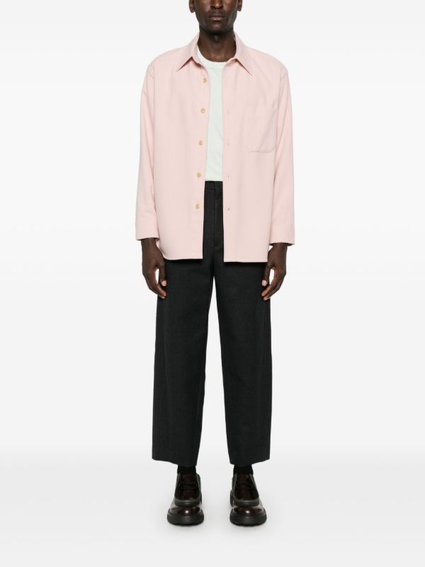 Browns Auralee Light Melton Slacks Trousers | Browns Cropped Pants