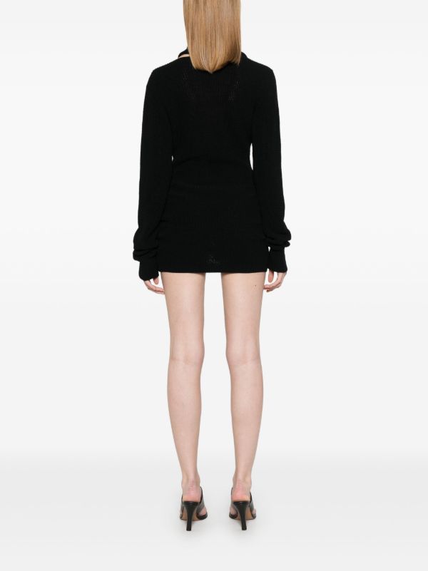 Browns Aya Muse Black Chunky-Knit Dress | Browns Day Dresses