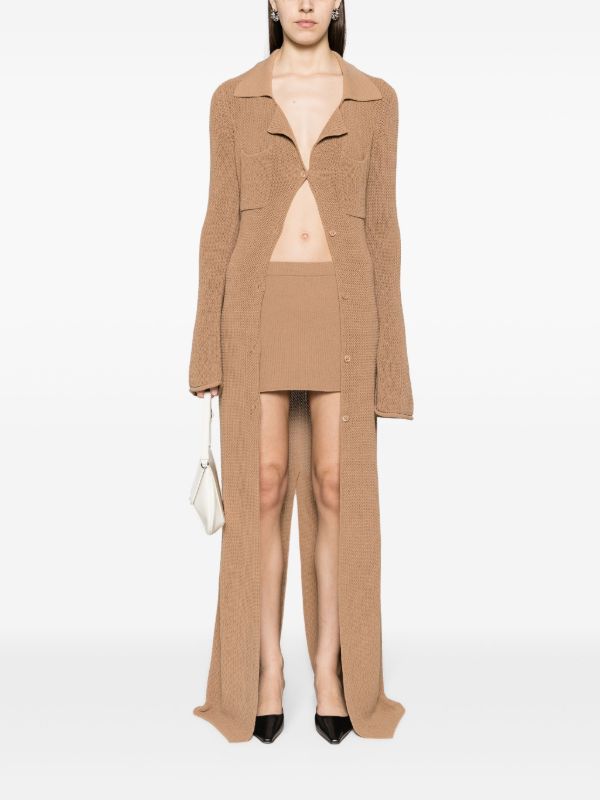 Browns Aya Muse Brown Agos Knitted Mini Skirt | Browns Knitted Skirts