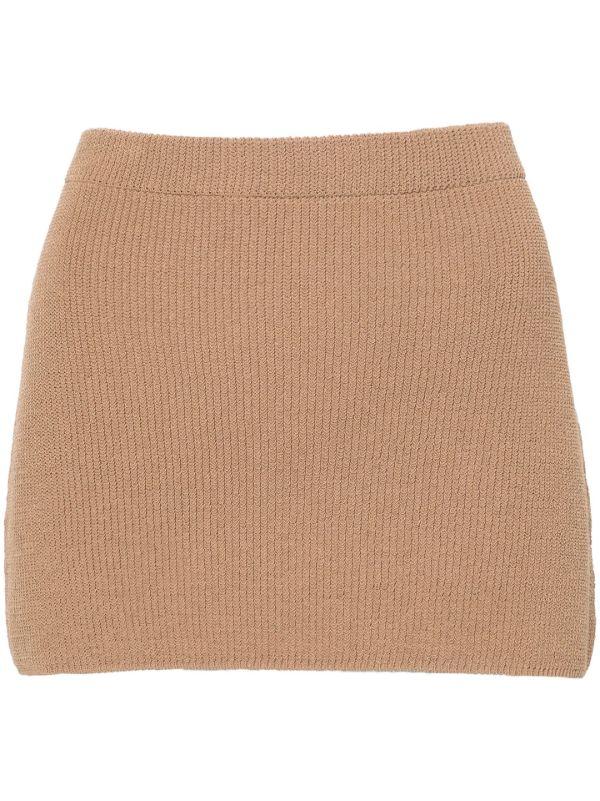 browns Aya Muse brown Agos knitted mini skirt | Browns Knitted Skirts