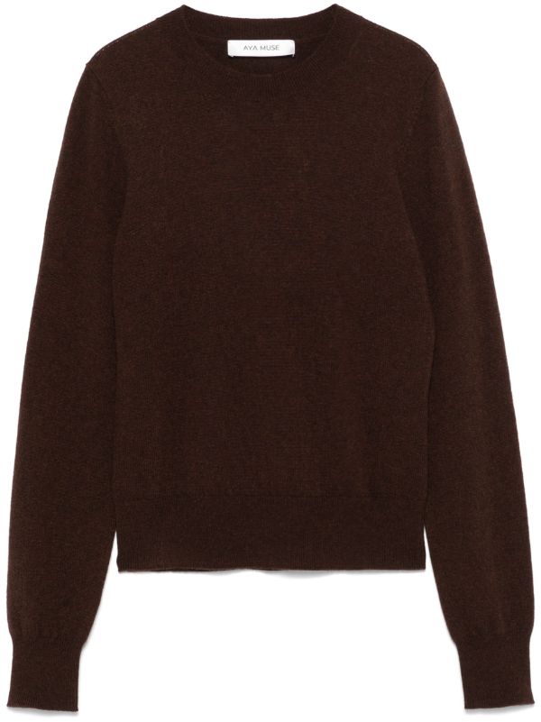 browns Aya Muse Brown Cashmere Sweater | Browns Knitted Sweaters