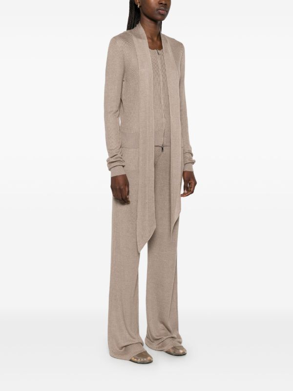 Browns Aya Muse Neutral Scarf-Detail Cardigan | Browns Cardigans