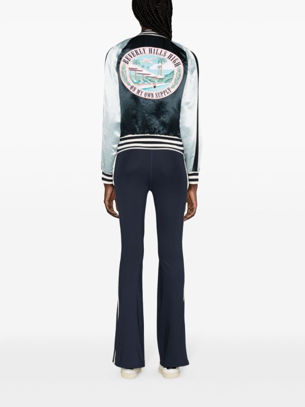Browns Ayda Blue Silky Embroidered Bomber Jacket | Browns Varsity Jackets