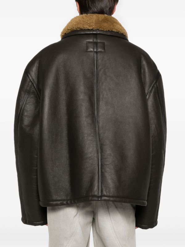 Browns Balenciaga Aviator Leather Jacket | Browns Leather Jackets