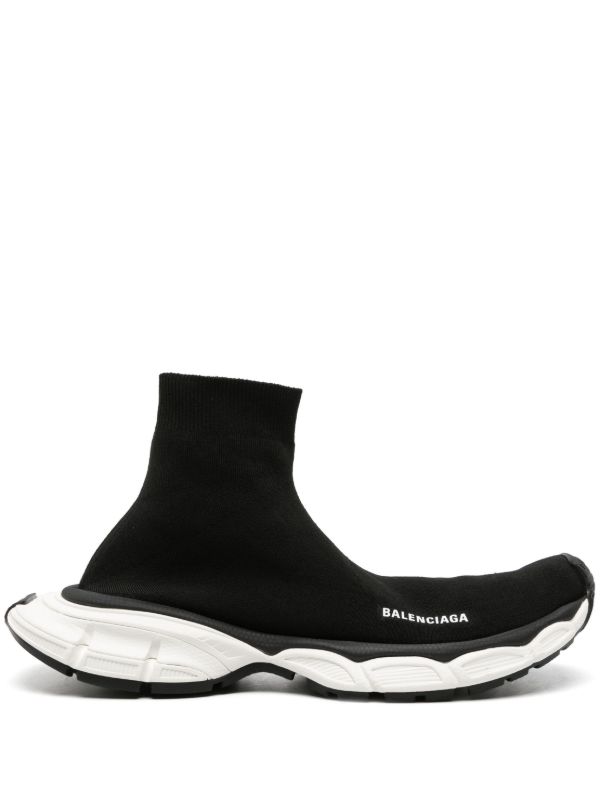 browns Balenciaga black 3XL sock sneakers | Browns Slip-On
