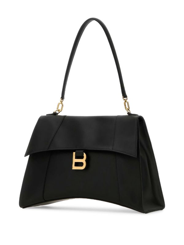 Browns Balenciaga Black Hourglass Shoulder Bag | Browns Shoulder Bags