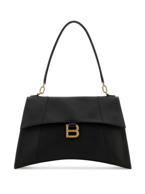 browns Balenciaga Black Hourglass Shoulder Bag | Browns Shoulder Bags
