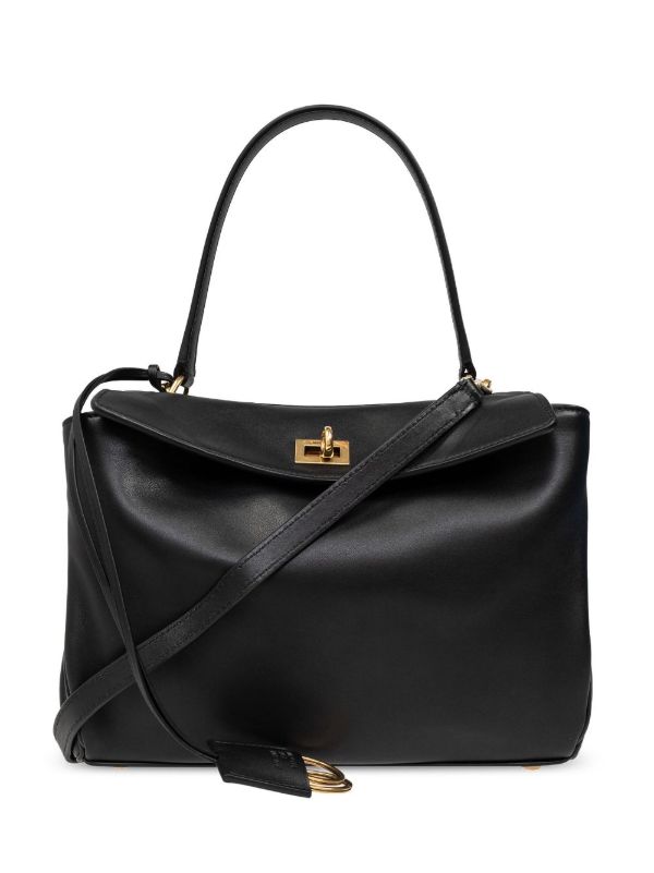 browns Balenciaga Black Rodeo Small Leather Tote Bag | Browns Tote Bags