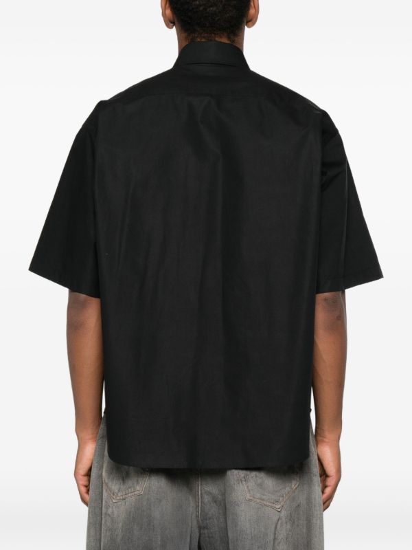 Browns Balenciaga Embroidered-logo Short-sleeve Shirt | Browns Shirts