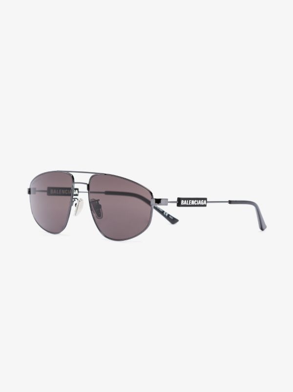 Browns Balenciaga Eyewear Black Aviator-Style Sunglasses | Browns Sunglasses